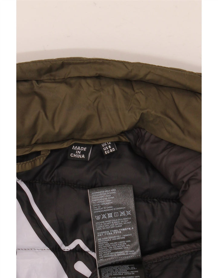 Superdry ženska podstavljena jakna UK 12 Srednji kaki najlon