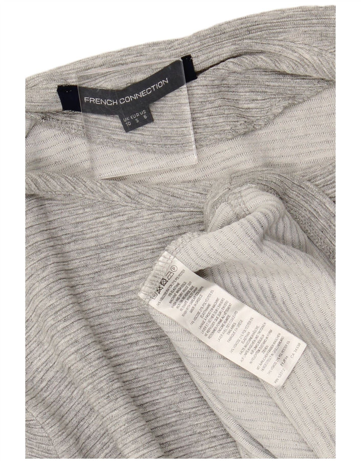 FRENCH CONNECTION Ženska džemper haljina 3/4 rukava UK 10 Mala siva viskoza