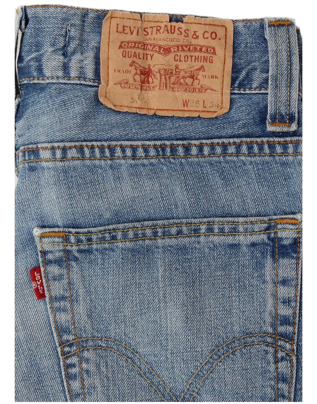 LEVI'S ženske 506 traper kratke hlače standardnog kroja W28 srednje plave