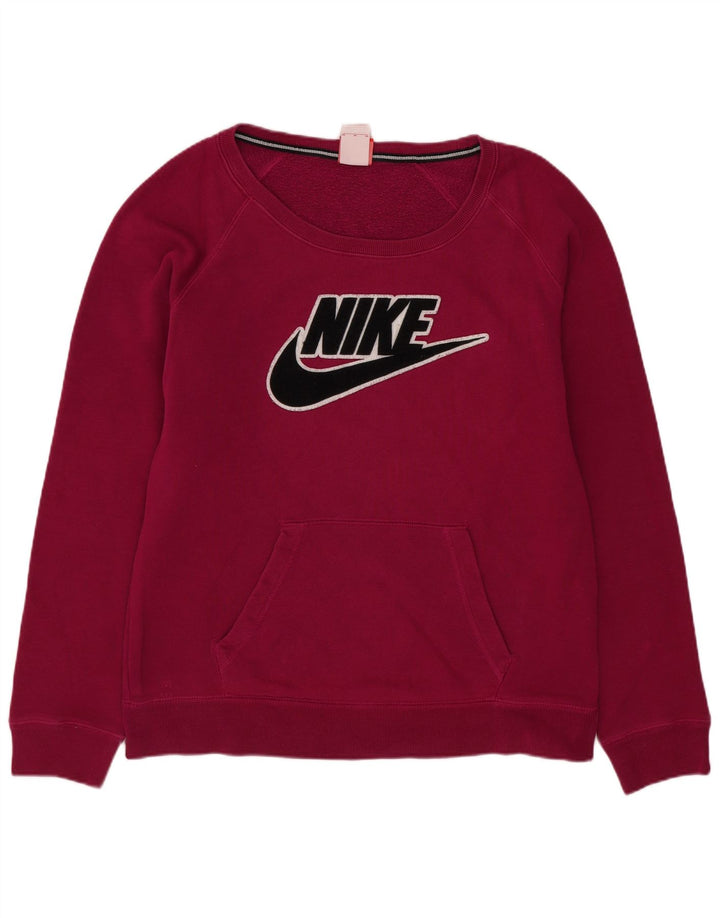 Ženska majica Nike Graphic Sweatshirt UK 14 srednje ružičasti pamuk