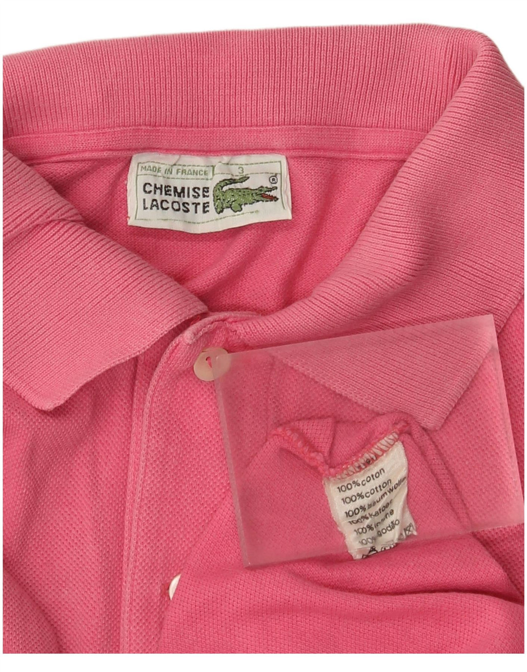 Lacoste muška polo majica veličine 3 mala ružičasta pamučna