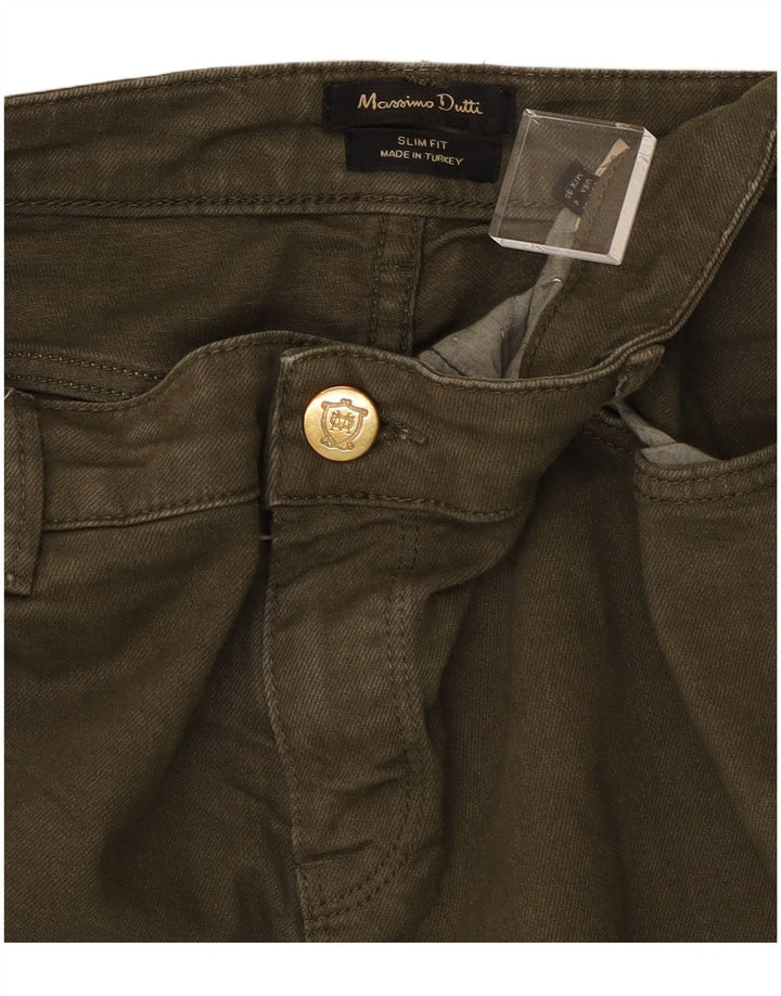 MASSIMO DUTTI Womens Slim Jeans EU 40 Medium W30 L28 Khaki