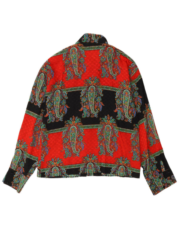 Genny Ženska košulja bluza UK 14 Srednje raznobojna paisley svila