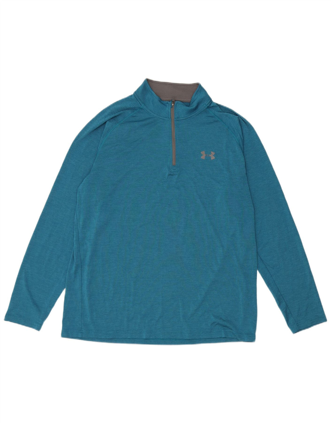 Under Armour Top trenirke za muškarce Heat Gear Zip Neck Pulover Large Blue