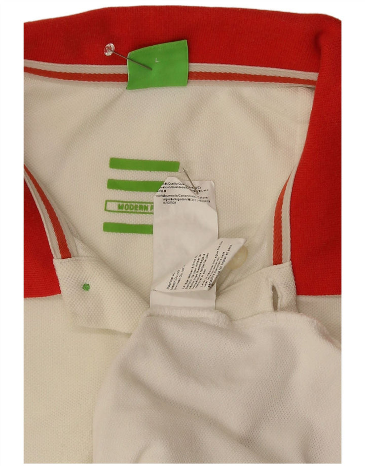 Muška polo majica Hugo Boss, veliki bijeli pamuk u blokovima boja