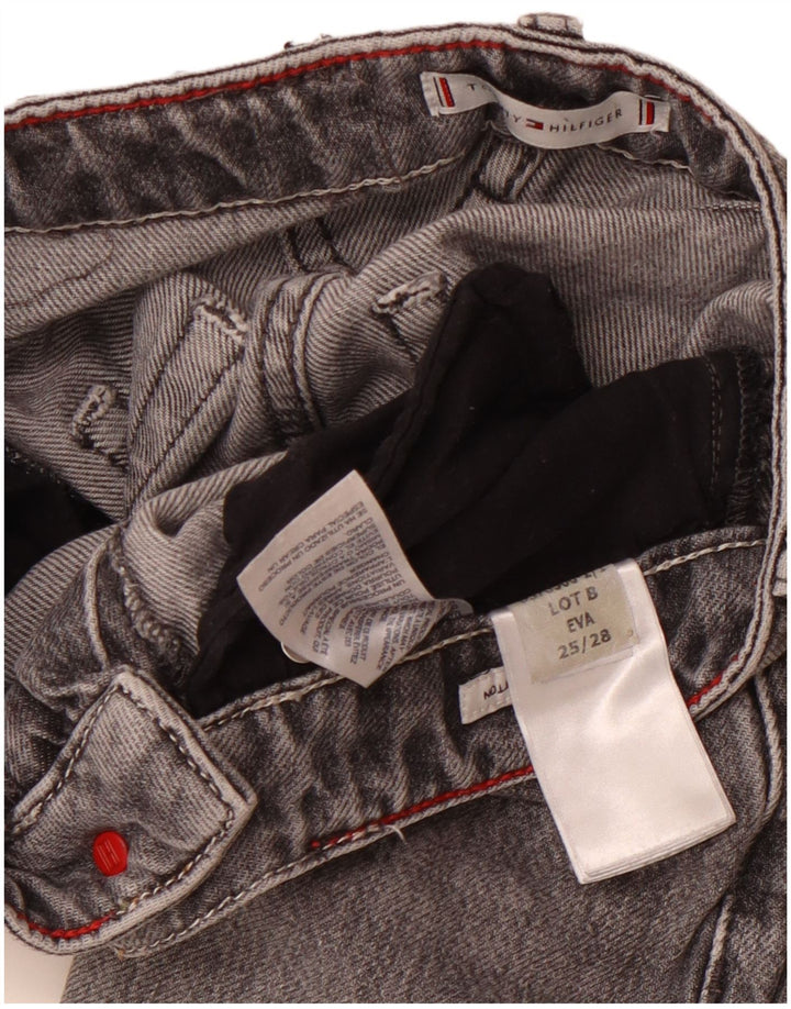 TOMMY HILFIGER Ženske sužene traperice Eva visokog struka W25 L25 Sivi pamuk