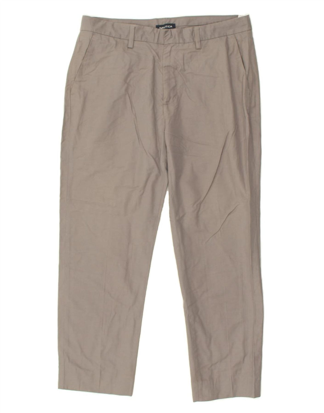 NAUTICA Mens Straight Casual Trousers W34 L30 Grey Cotton | Vintage Nautica | Thrift | Second-Hand Nautica | Used Clothing | Messina Hembry 