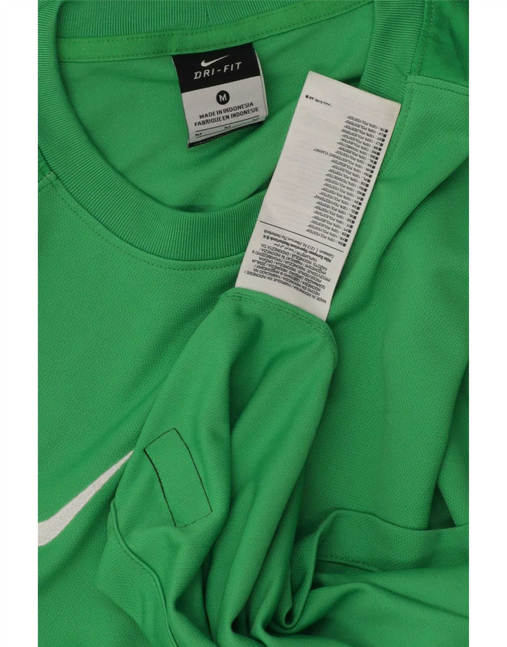 Nike Dri Fit majica s dugim rukavima srednje zelene boje, poliester