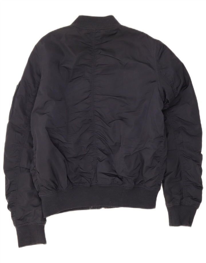 Topshop ženska bomber jakna UK 12 Medium tamnoplavi poliester