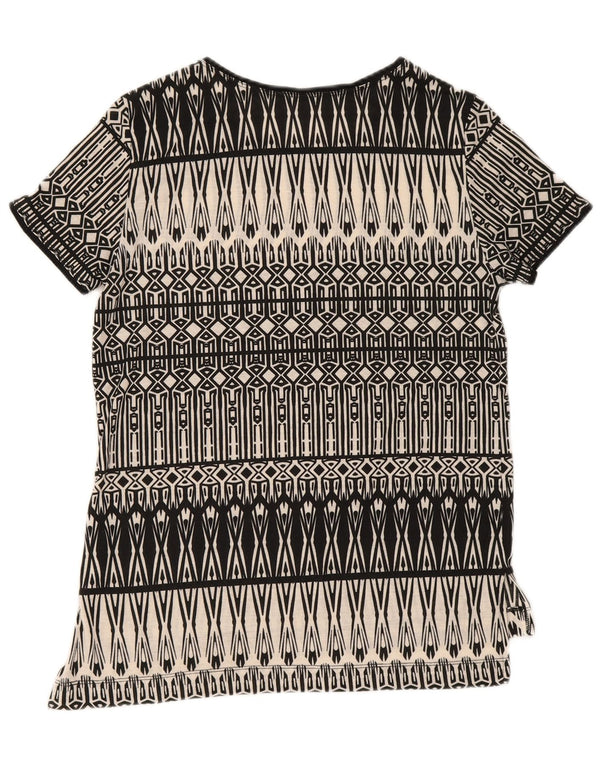 Oasis ženska majica kratkih rukava UK 10 Small Black Geometric
