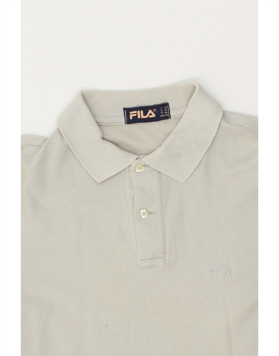 FILA Womens Polo Shirt IT 42 Medium Grey Vintage Fila and Second-Hand Fila from Messina Hembry 