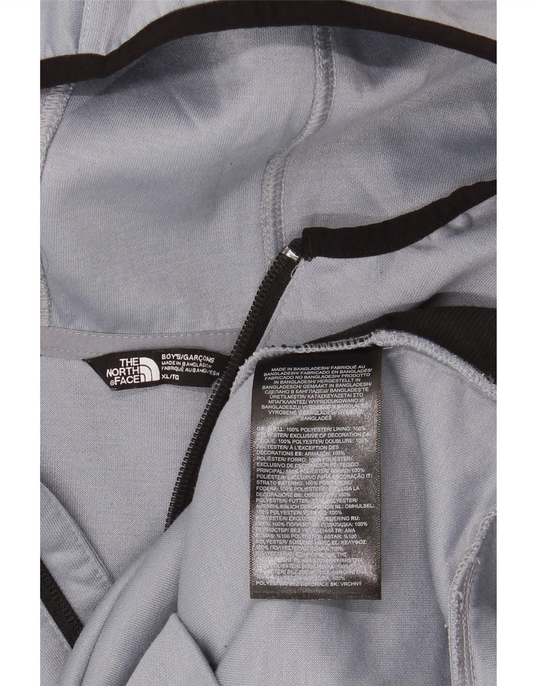 THE NORTH FACE Boys Graphic Zip Deck Džemper s kapuljačom 14-15 godina XL siva