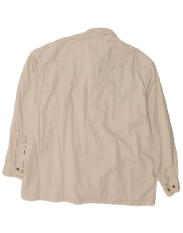 Berto Lucci muška traper košulja XL bijeli pamuk