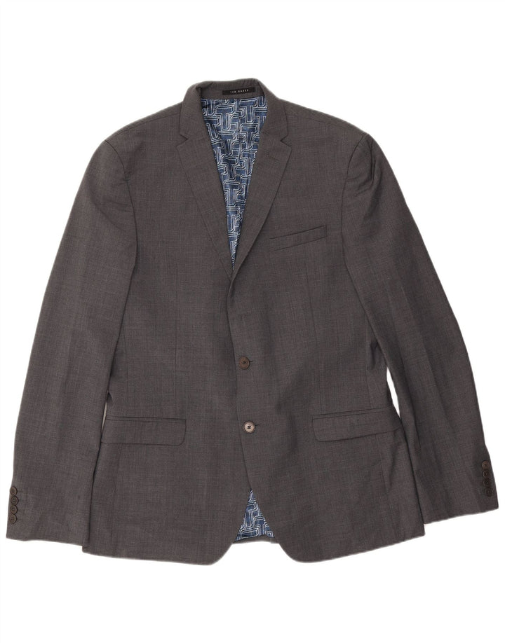 Ted Baker muška uska jakna sa 2 gumba UK 42 XL siva vuna