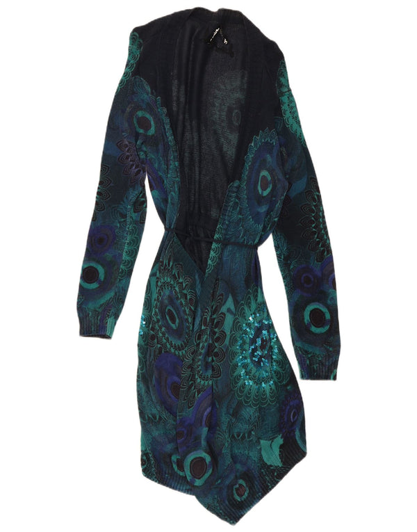 Desigual ženski dugi kardigan pulover veliki tamnoplavi paisley