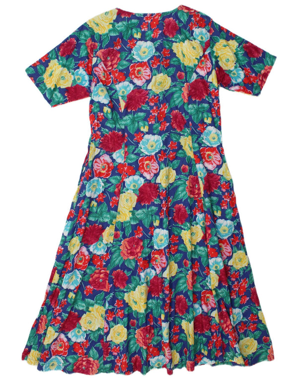 Vintage ženska haljina A-kroja IT 48/50 XL Raznobojno cvjetno