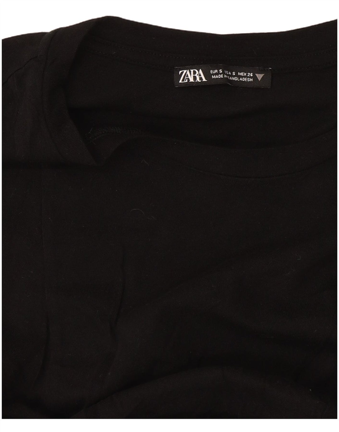 Zara ženska prevelika majica kratkih rukava UK 10 Small Black