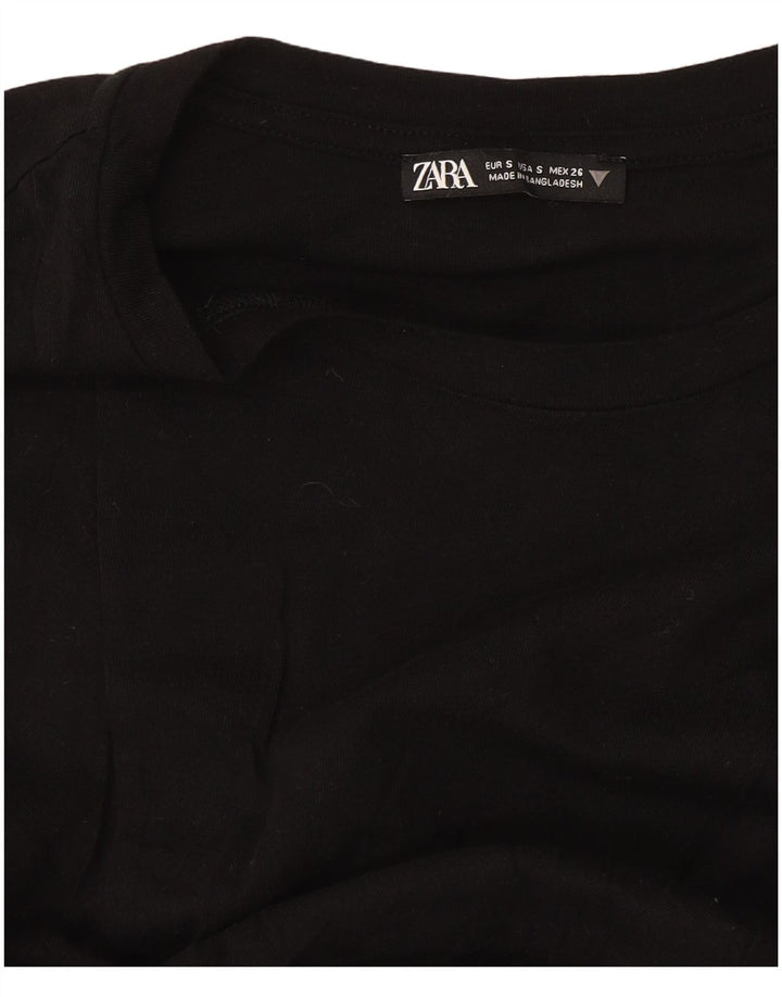 Zara ženska prevelika majica kratkih rukava UK 10 Small Black