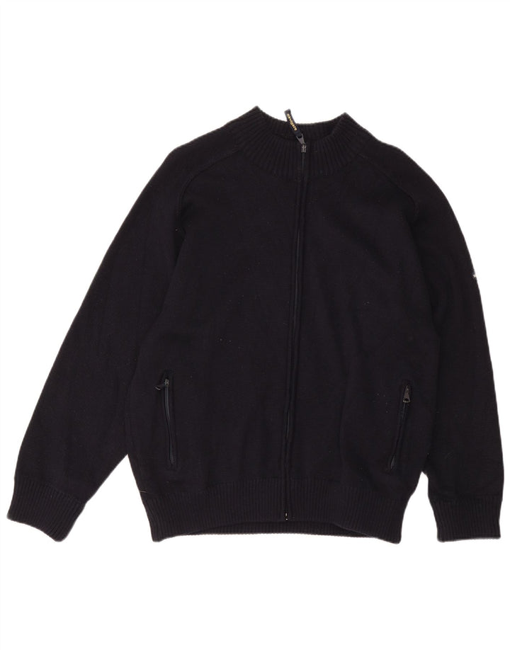 NAVIGARE muški kardigan pulover srednje tamnoplave boje