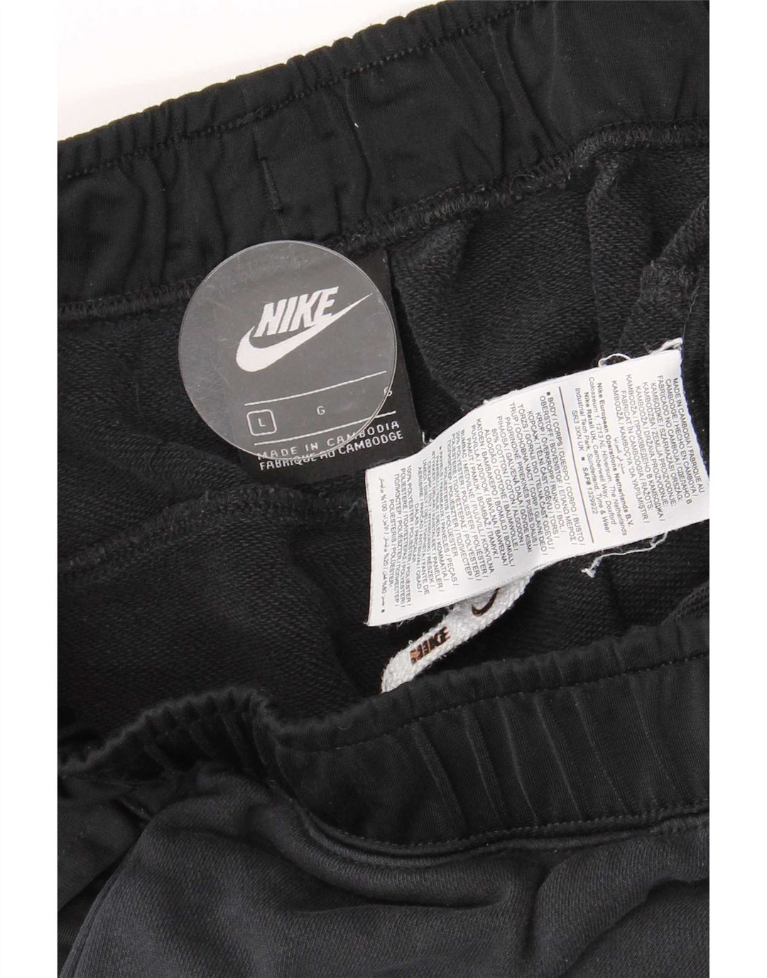 Nike muške sportske kratke hlače velike crne boje, pamuk