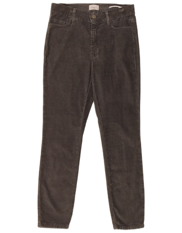 Marella ženske uske hlače od samta UK 8 male W28 L27 sivi pamuk