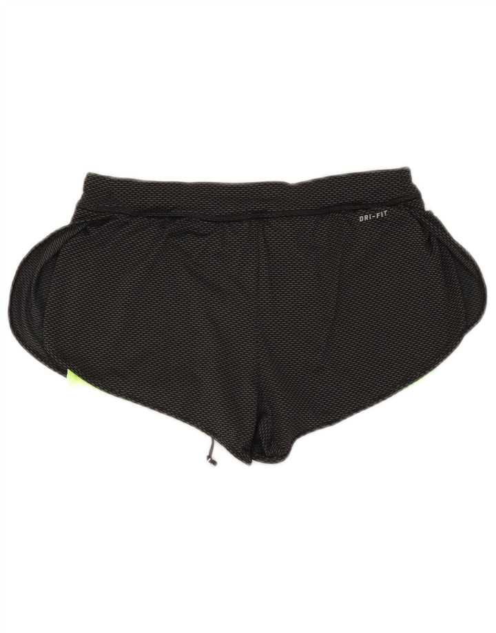 Nike Ženske Dri Fit Sportske Kratke Hlače UK 8 Mali crni poliester