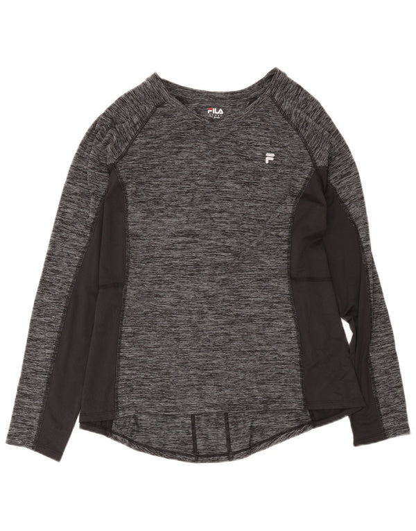Fila Ženska majica s dugim rukavima UK 20 2XL Sivi Flecked Poliester Sport