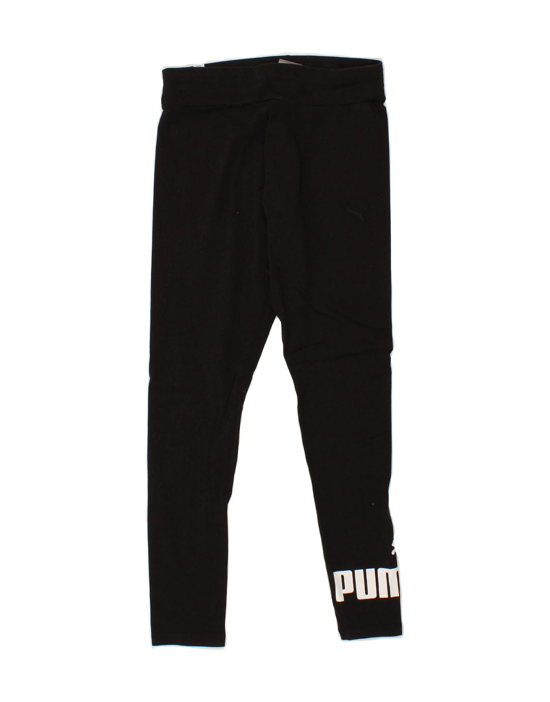 PUMA Womens Graphic Leggings UK 12 Medium Black Cotton Vintage Puma and Second-Hand Puma from Messina Hembry 
