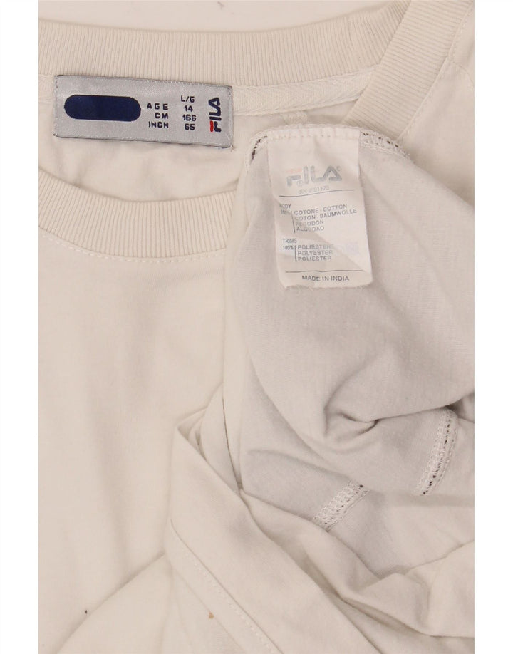 FILA Majica kratkih rukava za dječake 13-14 godina Bijeli pamuk u blokovima boja