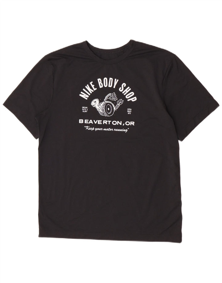 Nike Dri Fit Graphic T-Shirt Top Srednje crni poliester