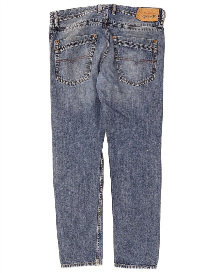 Diesel Mens Krayver Regular Slim Jeans W32 L30 Plavi pamuk