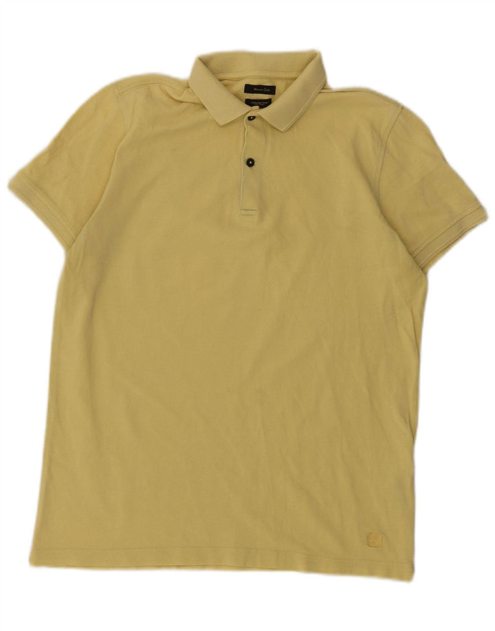 Massimo Dutti muška polo majica Srednje žuti pamuk