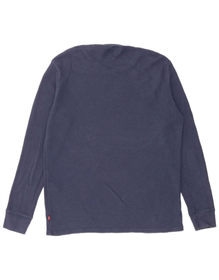 Levi's muška majica dugih rukava, mala tamnoplava pamučna