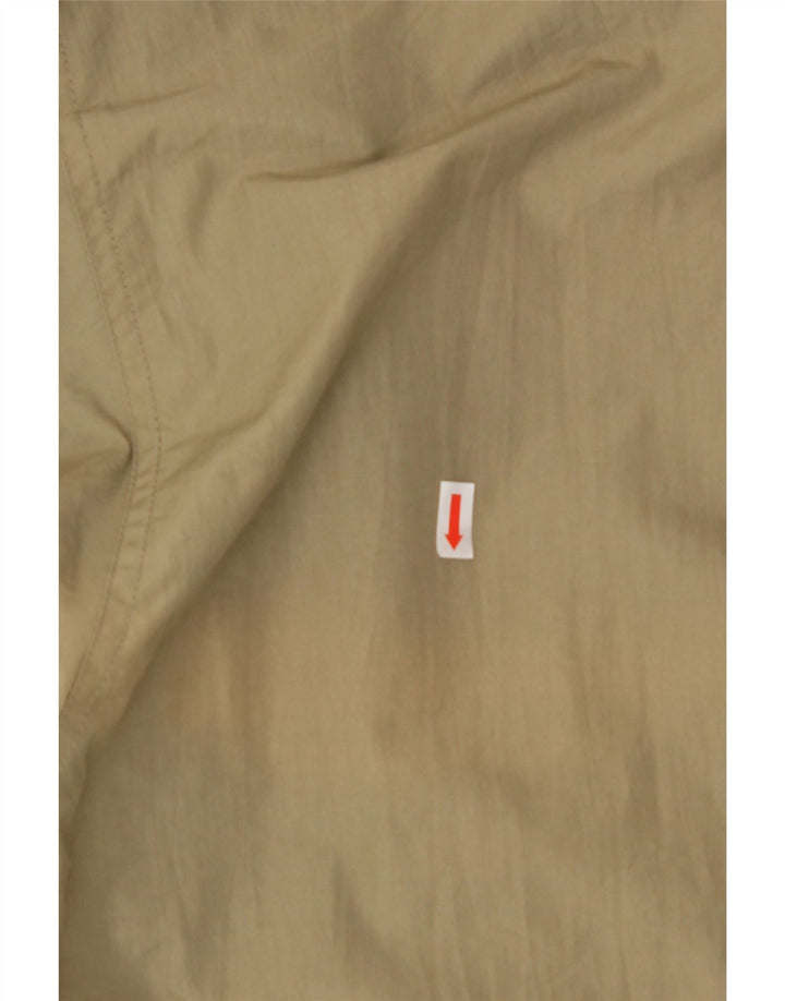 DIADORA Mens Hooded Rain Jacket Small Khaki Polyamide Vintage Diadora and Second-Hand Diadora from Messina Hembry 