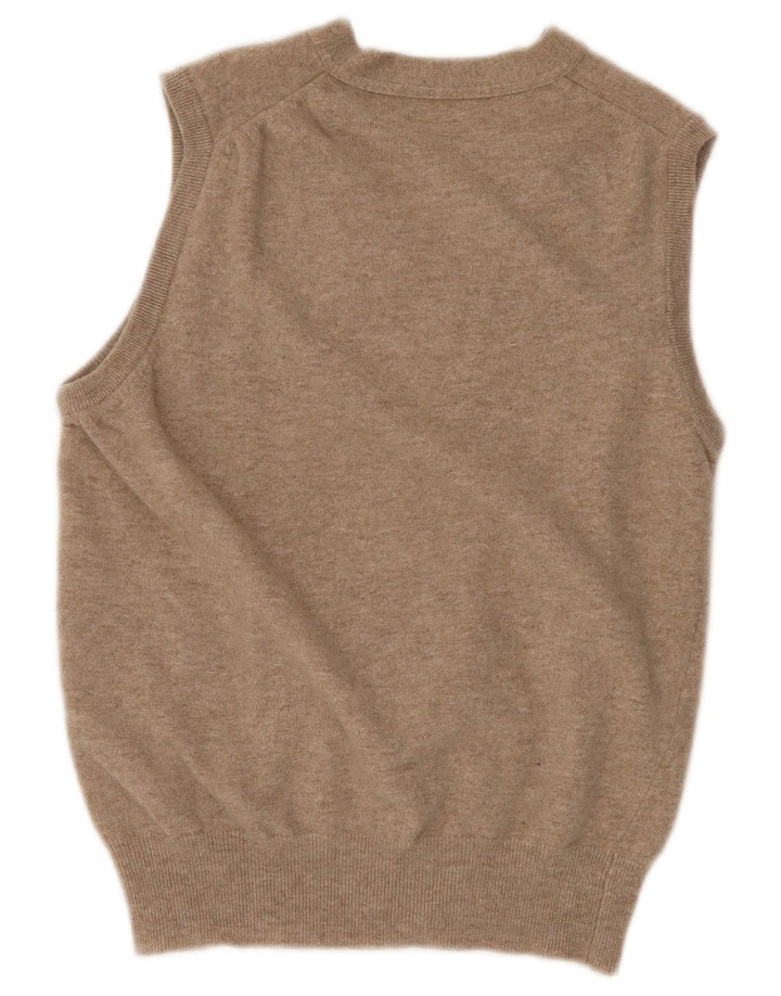 BOGGI MILANO Ženski džemper bez rukava UK 14 Srednje bež vuneni