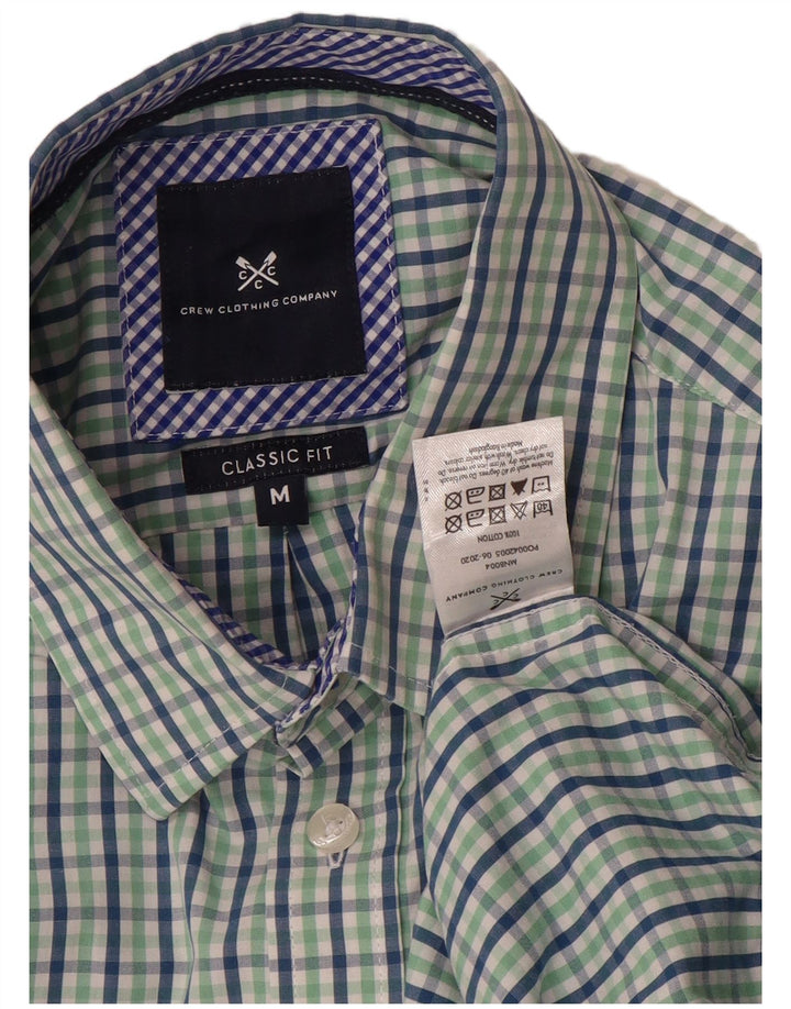 Crew Clothing Muška klasična košulja srednje zelene boje od gingham pamuka