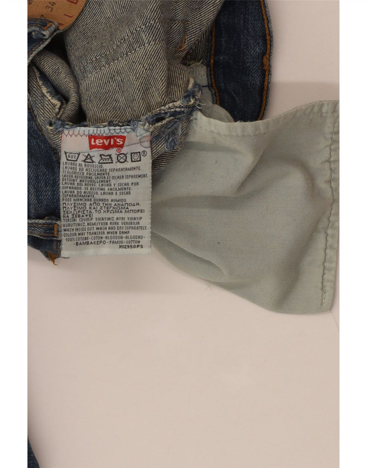 LEVI'S ženske 501 ravne traperice W37 L34 plavi pamuk