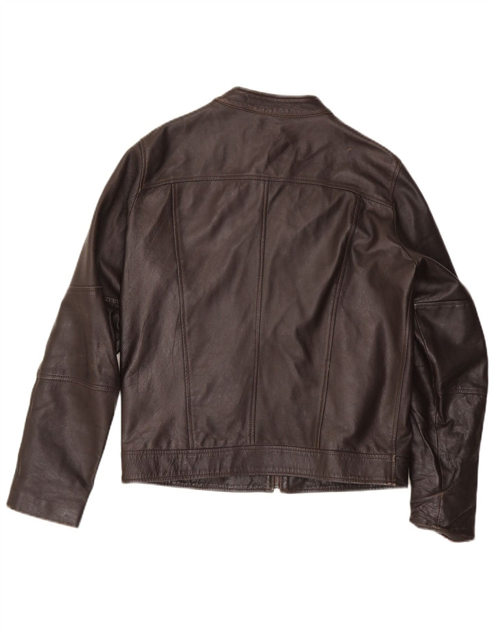 Vintage muška kožna jakna UK 38 srednje smeđa