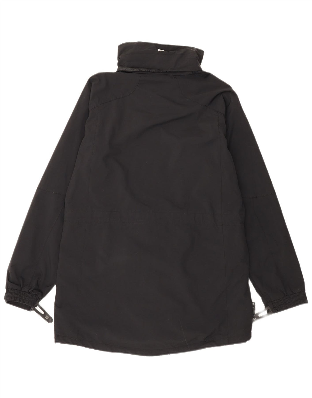 MOUNTAIN WAREHOUSE Womens Hooded Rain Jacket UK 12 Medium  Black Nylon