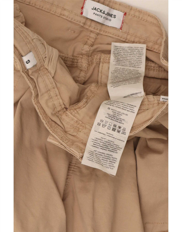 Jack & Jones muške kargo kratke hlače male W30 bež pamuk