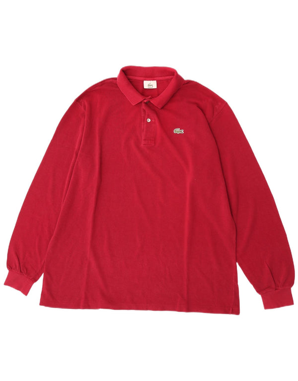 Lacoste muška polo majica dugih rukava veličina 7 2XL bordo pamuk