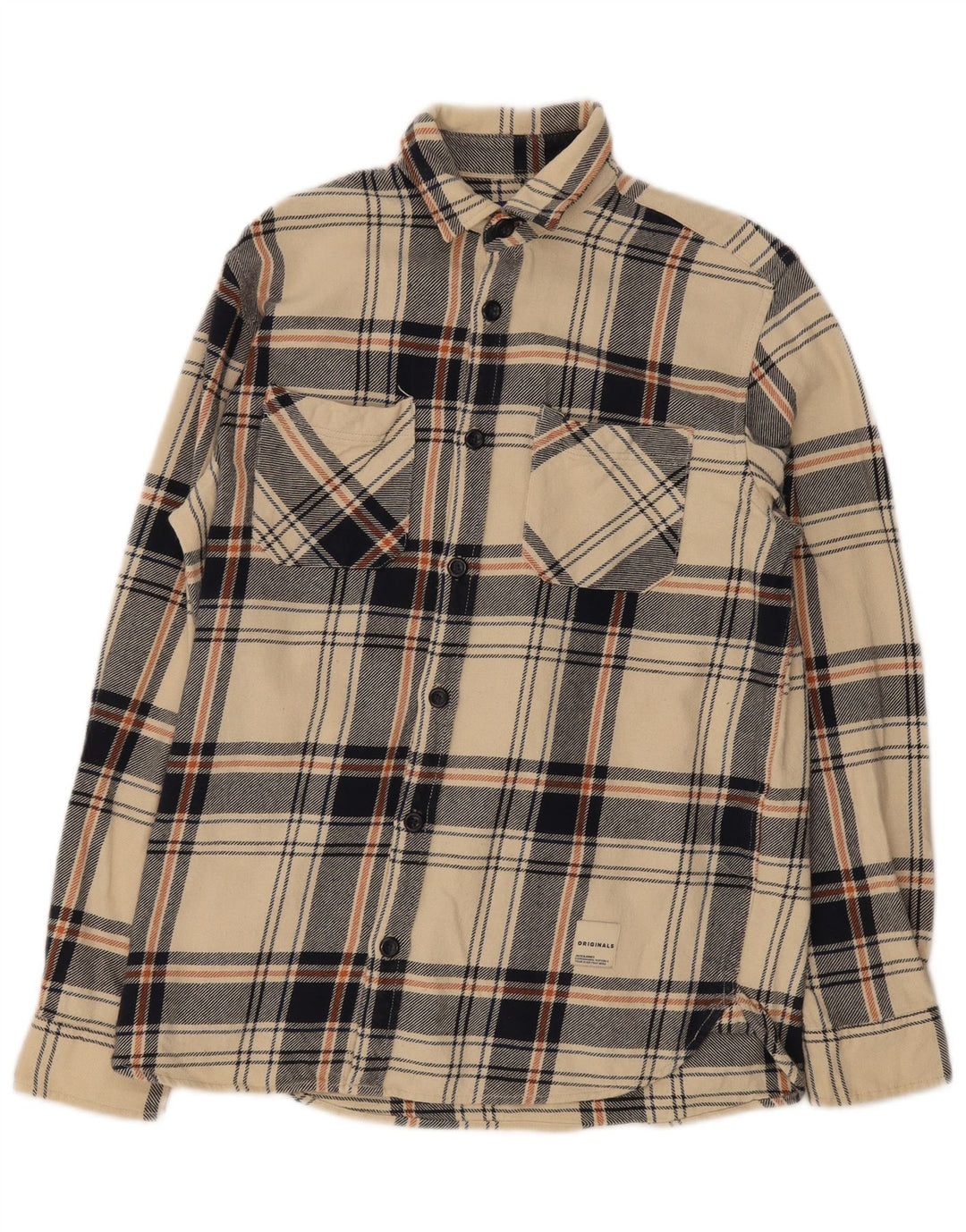 Jack & Jones muška flanelska košulja standardnog kroja, mali bež karirani pamuk