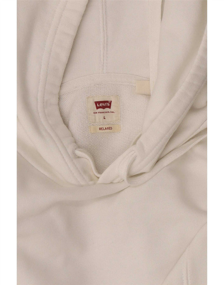 Levi's velika bijela majica s kapuljačom opuštenog kroja