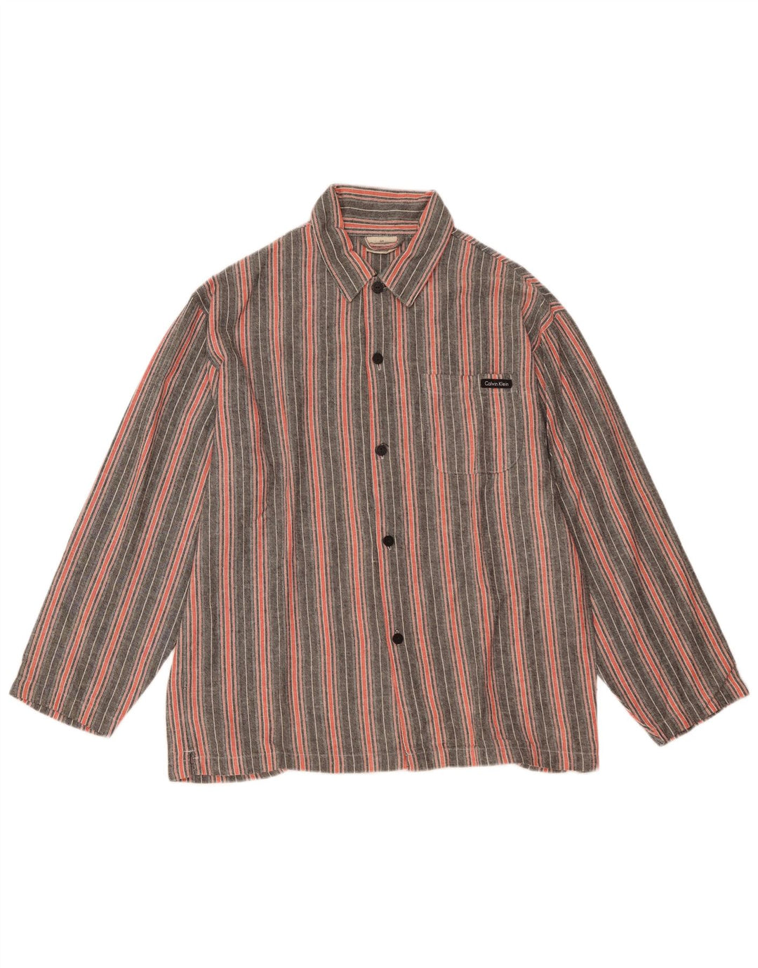 CALVIN KLEIN Muška široka košulja, pamuk na male sive pruge