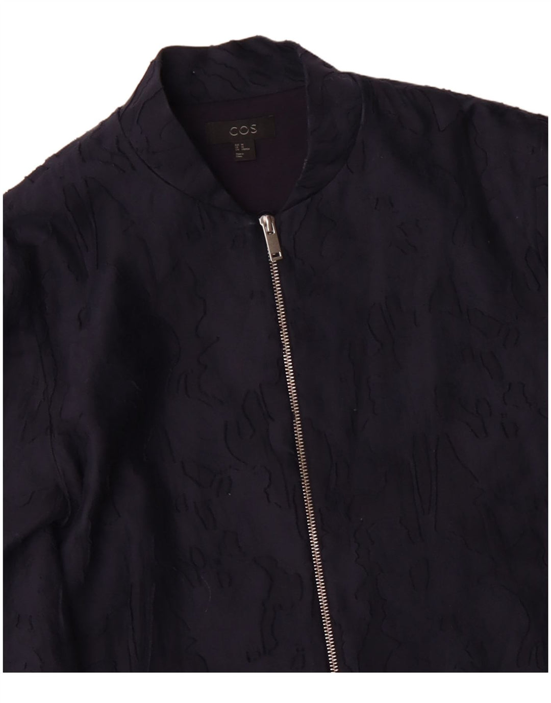 COS ženski kaput EU 40 Srednje tamnoplavi kamuflažni pamuk