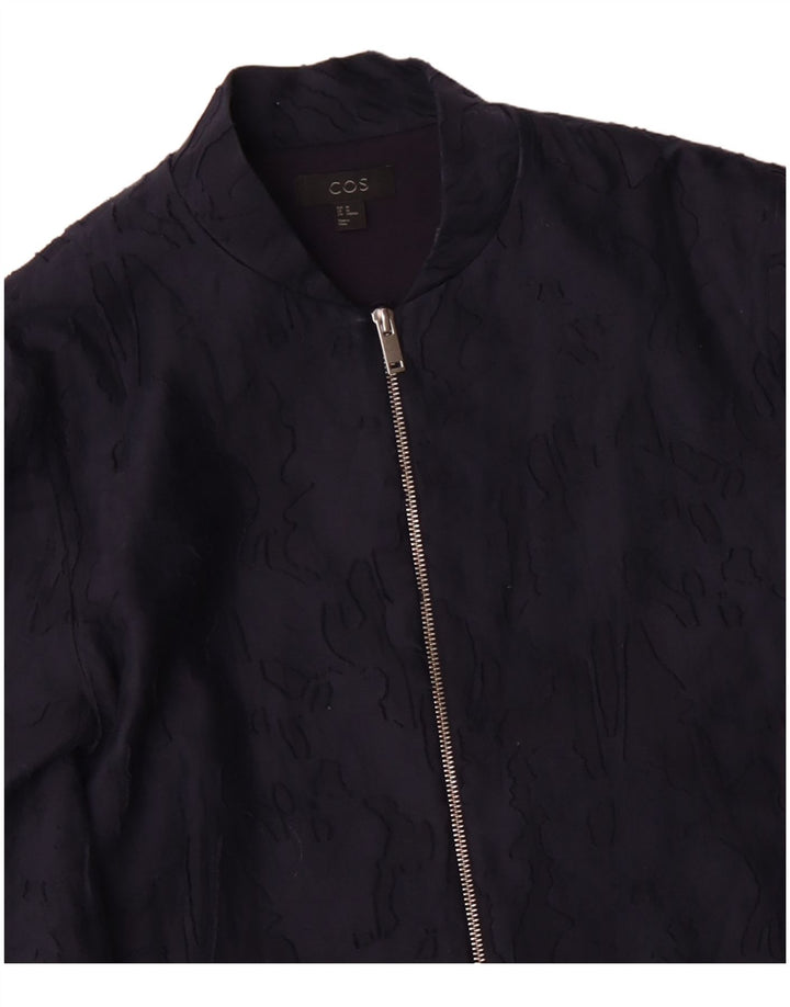 COS ženski kaput EU 40 Srednje tamnoplavi kamuflažni pamuk