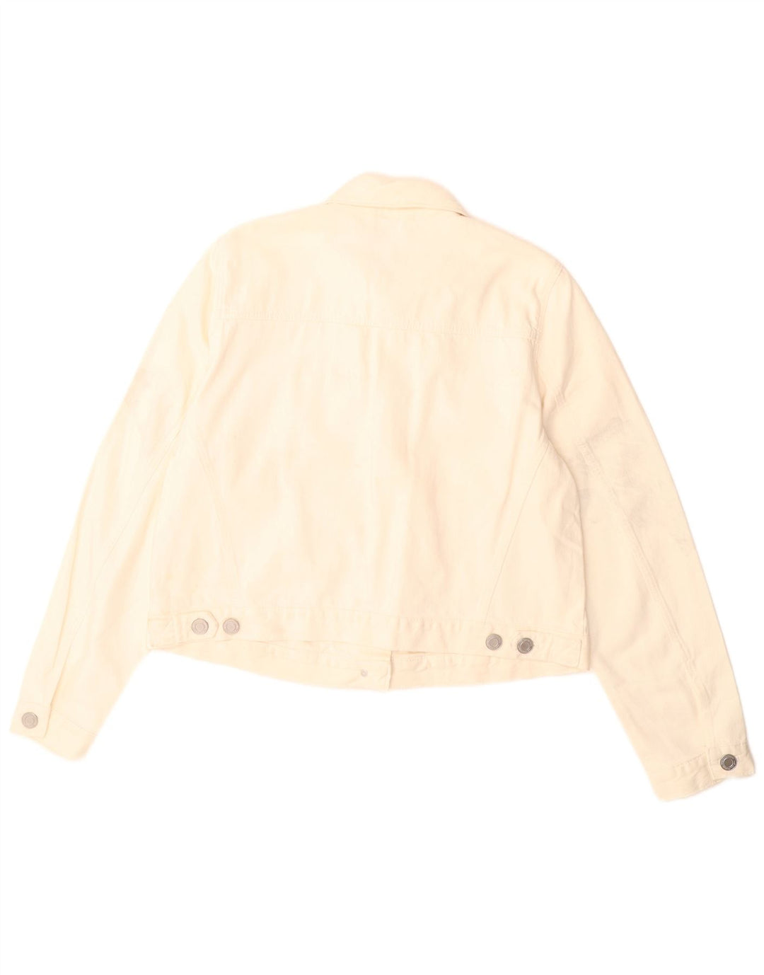 Marks & Spencer ženska jakna od kratkog trapera UK 16 Large Off White Cotton