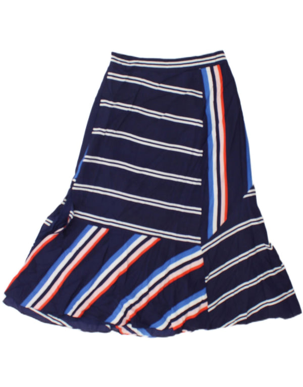 Whistles ženska suknja A-kroja UK 6 XS W24 tamnoplavi prugasti poliester