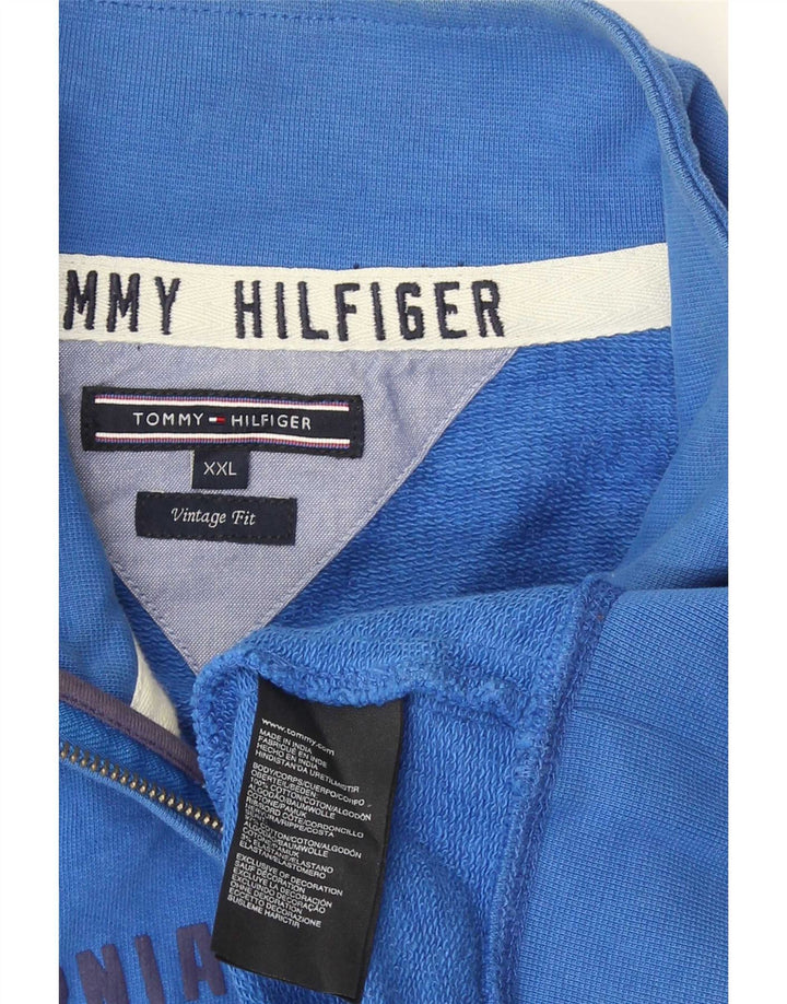 Tommy Hilfiger plava pamučna muška trenirka s grafičkim motivima, gornja jakna 2XL