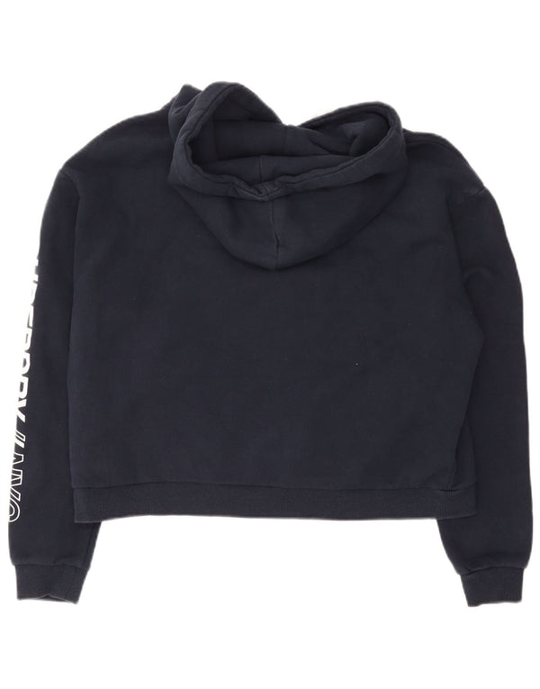 Superdry ženski džemper s kapuljačom slobodnog kroja UK 14 Srednje tamnoplava